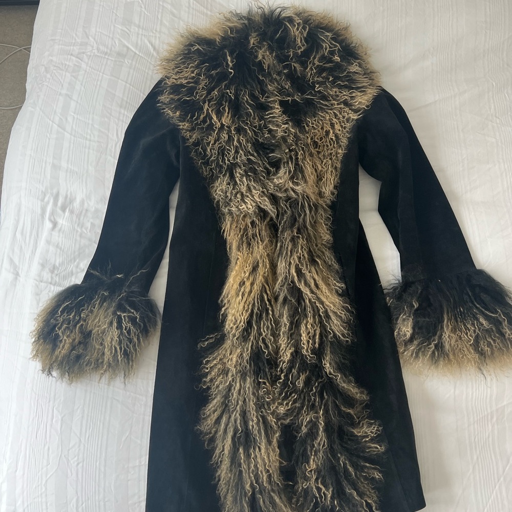 Genuine Suede Lamb Fur Jacket